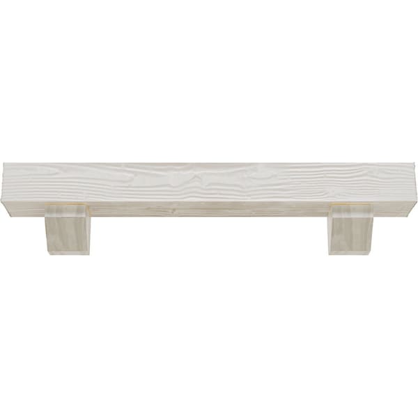 Kit W/ Ashford Corbels, Factory Prepped, 6H  X 6D X 48W Sandblasted Faux Wood Fireplace ManteL